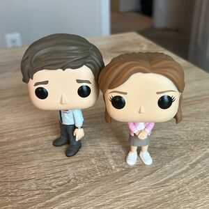 Jim Halpert and Pam Beasley The Office Funko Pop Dolls
